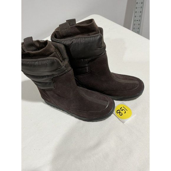 Woman’s Lands End Brown 6.5 B Suede Insulated With Lining Snow Boots - Picture 2 of 9